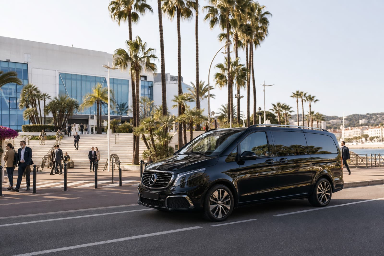 Mercedes Classe V — chauffeur privé MAPIC Palais des Festivals Cannes