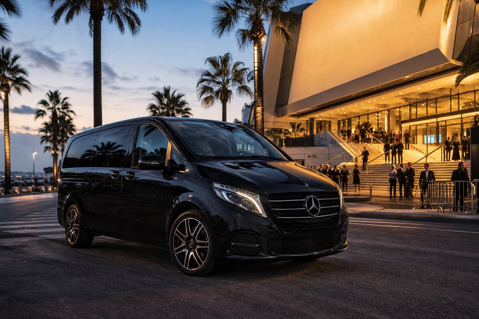 Mercedes Classe V — chauffeur privé MIPCOM Palais des Festivals Cannes